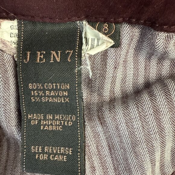7 For All Mankind Jen 7 Jeans Women Size 8 Slim Straight Leg Mid Rise Plum Denim - Picture 12 of 13